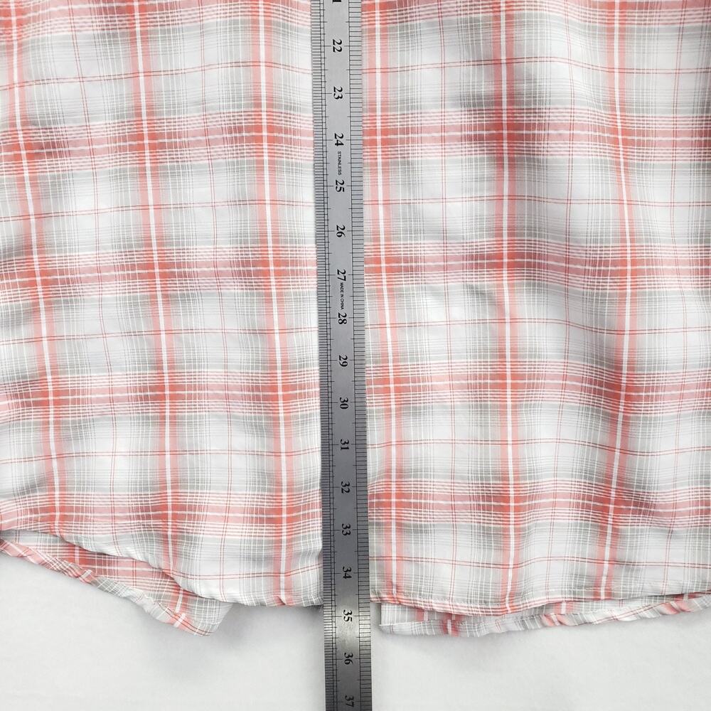 Magellan Shirt Mens XL Red White Plaid Snap Western Long Sleeve Outdoors - Picture 12 of 12